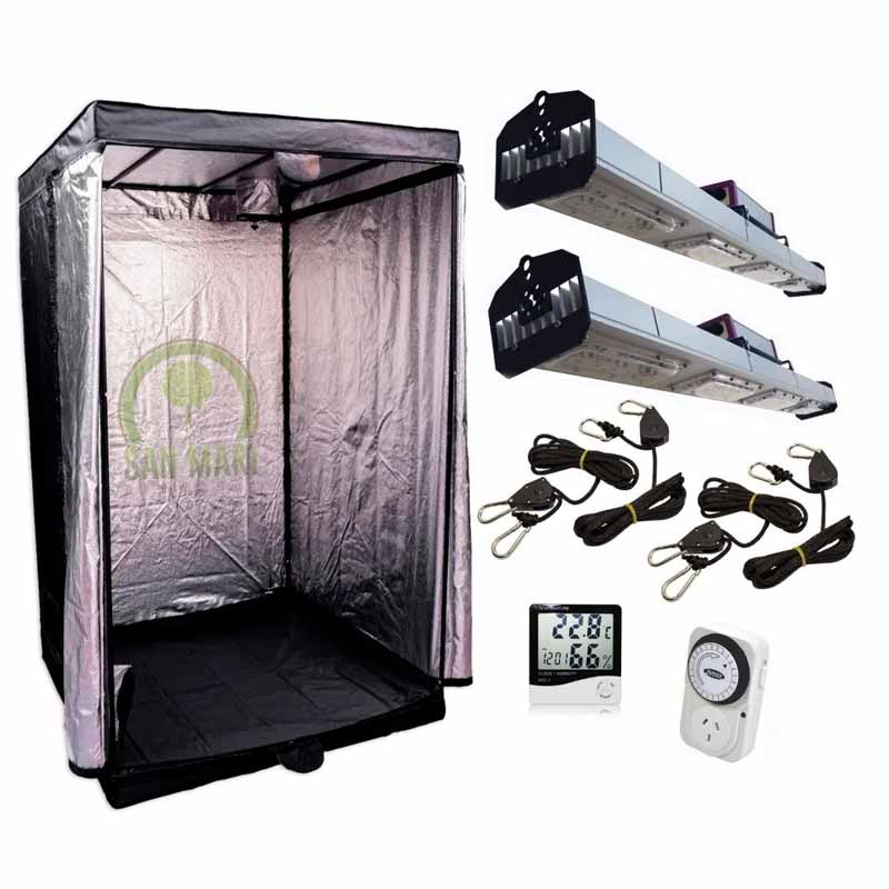 Kit Indoor Bellavita LITE 120x120 + 2 Gs Iluminaciones Jx 200  + Accesorios